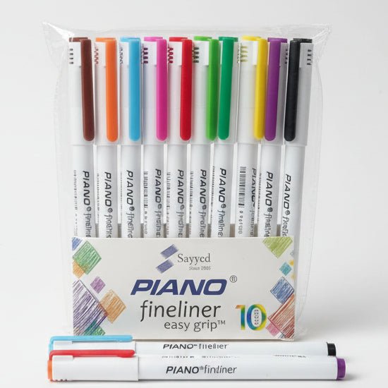 Piano Fineliner Easy Grip™ Pack (10 Pieces)