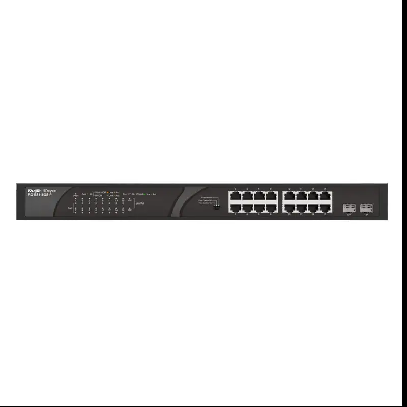 Ruijie RG-ES118S-LP 18-Port Gigabit Unmanaged POE Switch 120W