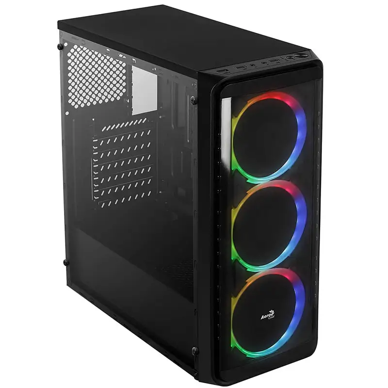 AreoCool SI-5200 ARGB Acrylic Panel Mid Tower Gaming Case With Dual Chamber Design