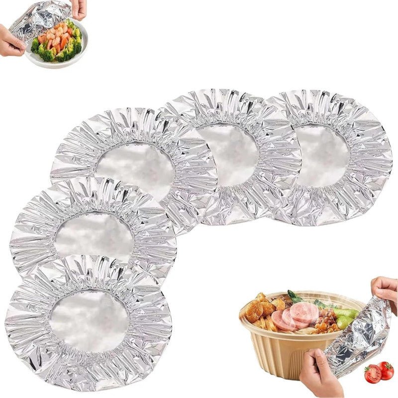 Adjustable Aluminum Foil Food Cover Pack of 10 Pcs