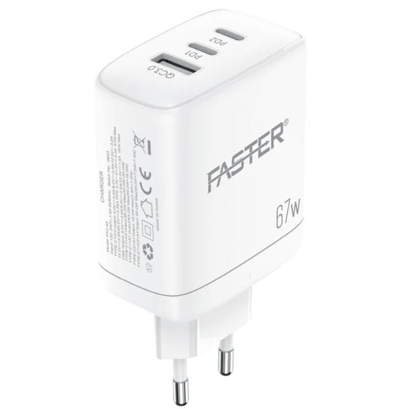 Faster PD-67W Triple Port Fast Charger