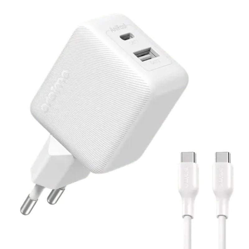 Oraimo OCW-5203EU + 114CC PowerCube 201 20W Dual Port Fast Charger Kit with Type-C to Type-C Cable
