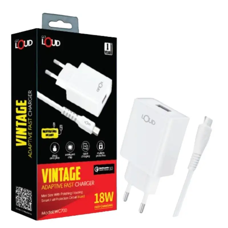 Loud WC700 Vintage 18W Adaptive Fast Wall Charger