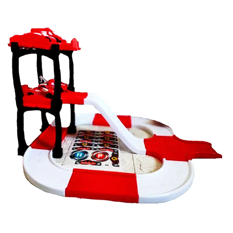Fire Rescue City Parking Garage Set - 39 Pcs - Multi Color