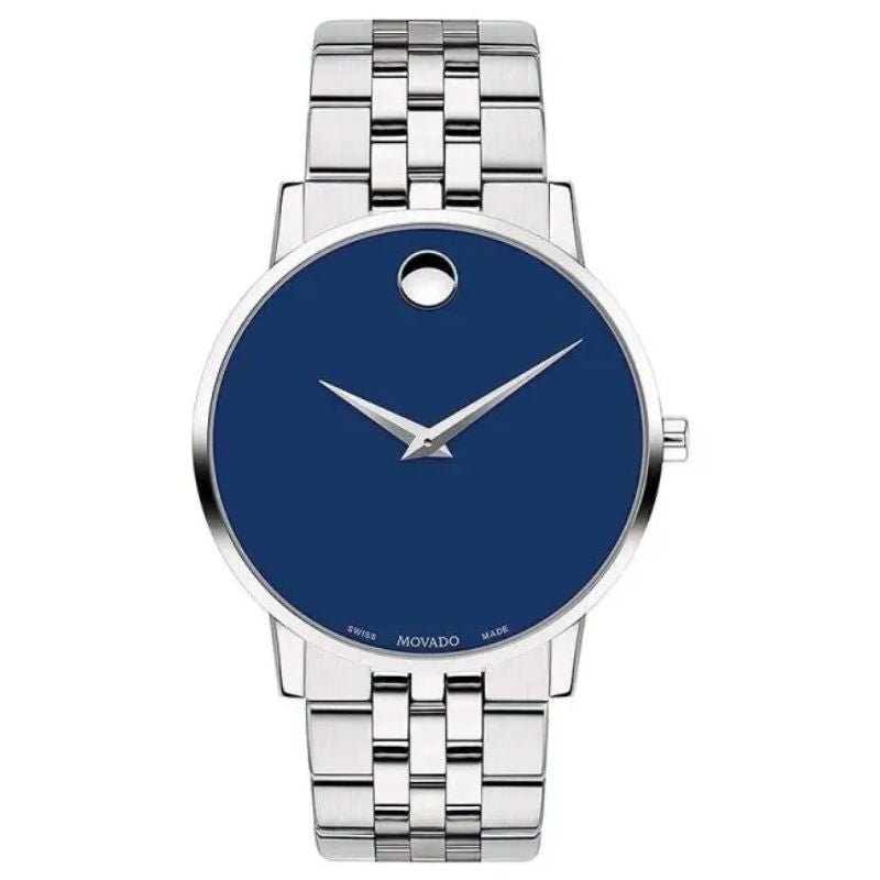Movado 0607212 Men’s Swiss Made Quartz Stainless Steel Blue Dial 40mm Watch