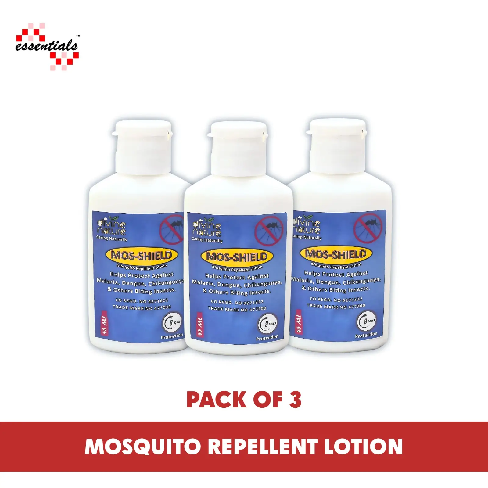 Mos-Shield Mosquito Repellent Lotion Pack of 3 | Effective Mosquito Protection for Skin, Ideal for Outdoor Activities & Travel