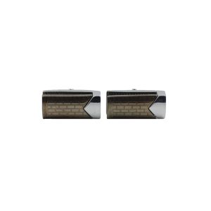 Cufflers Designer Cufflinks CU-4019 with Free Gift Box – Brown Rectangle Brick Design
