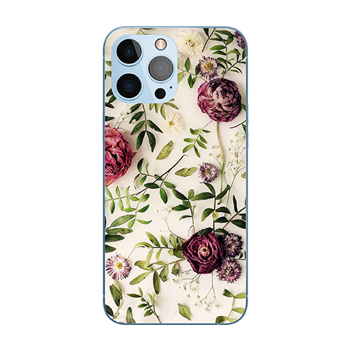 Customized Mobile Case for Apple iPhones (Light-Floral Design)