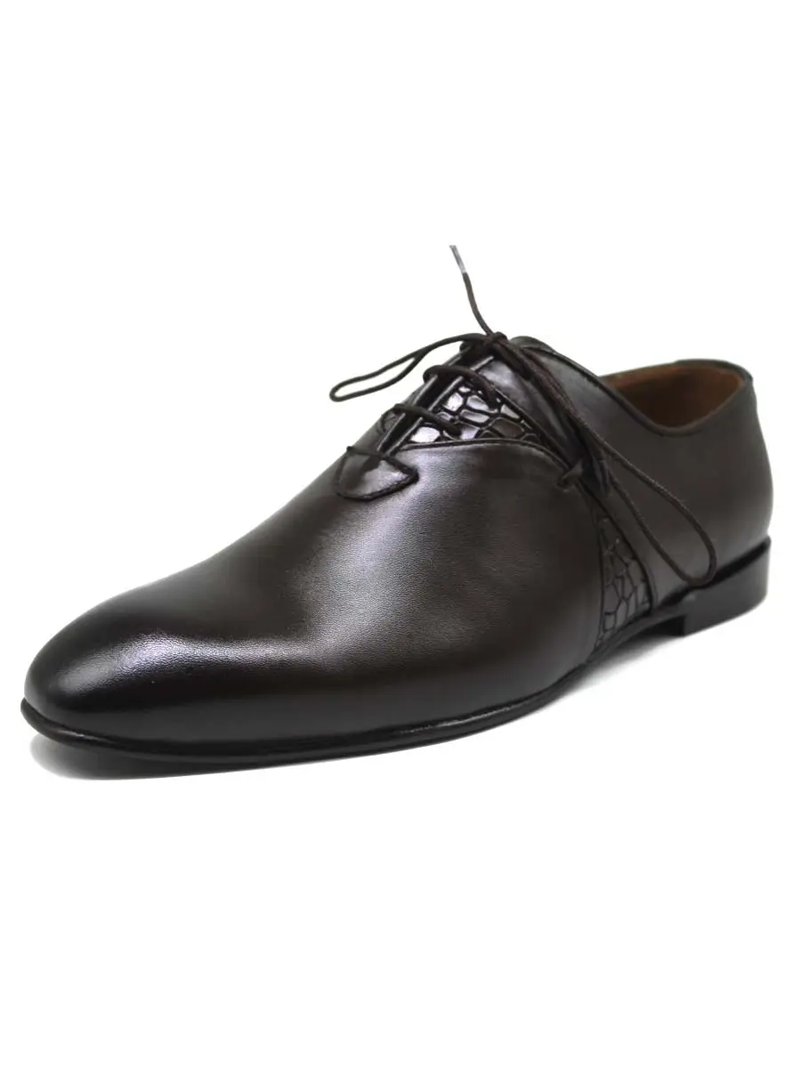 Brown (Lace) leather shoes for men