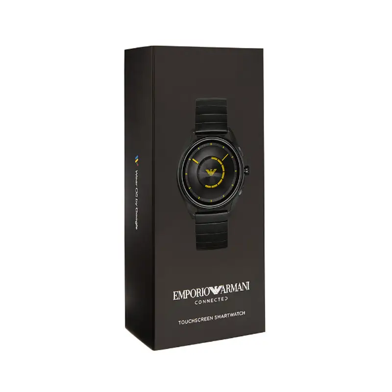 Emporio Armani Matteo Black Stainless Steel Black Dial Smartwatch For Gents – Armani ART5007