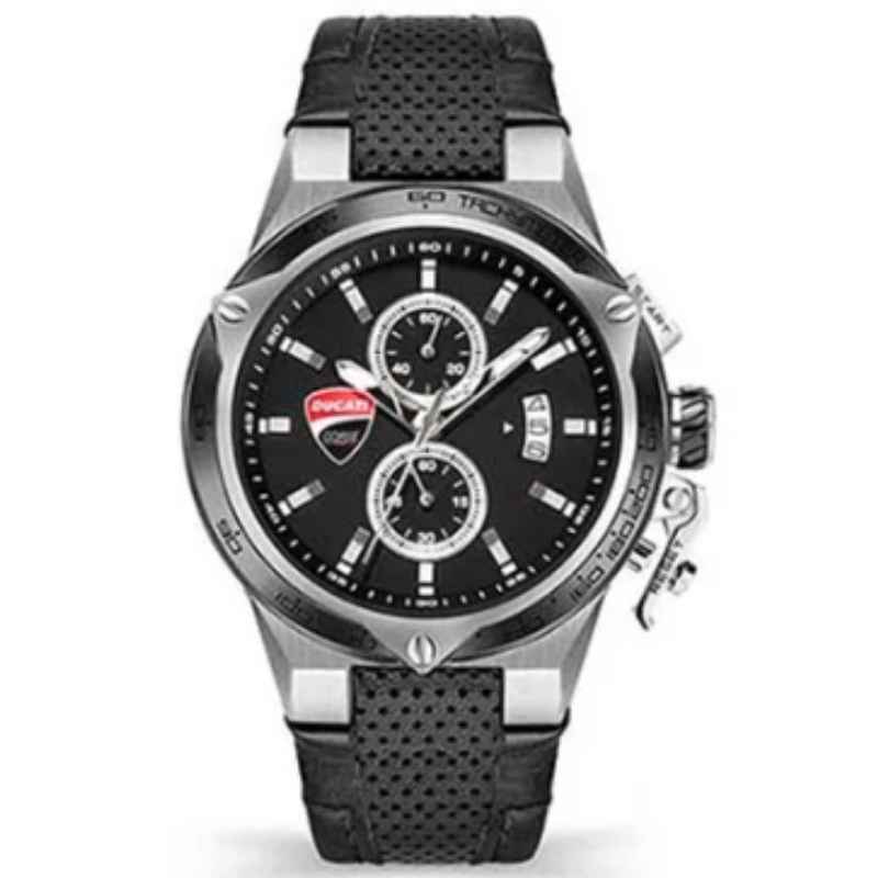 Ducati Corse Men's Giro Uno Chronograph Leather Wrist Watch DTWGC2019101 - 45 mm - Black