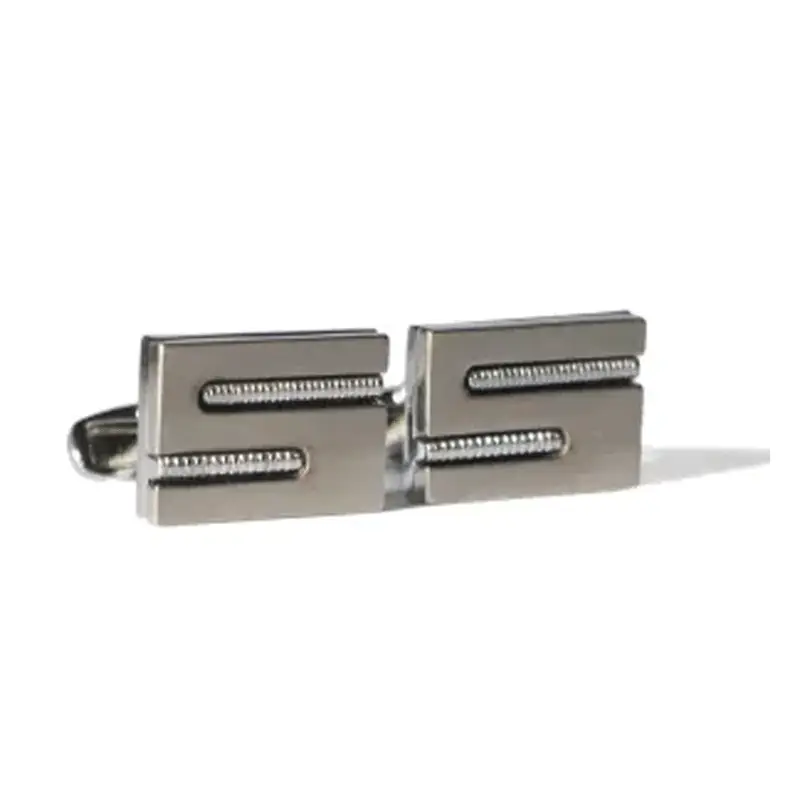Cufflers Vintage Copper and Silver Rectangle Cufflinks CU-1001 with Free Gift Box