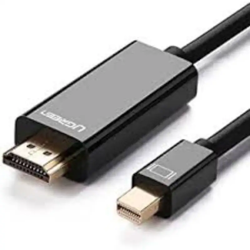 UGREEN MINI DP MALE TO HDMI CABLE 4K MD101 20848 1.5-METER (BLACK)