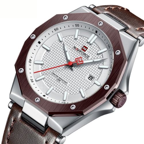 NaviForce 9200 Fashion Casual Simple Quartz Leather Watch For Men With Official Warranty
