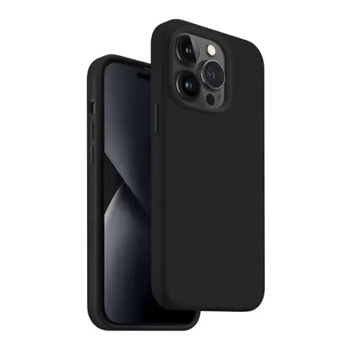 Uniq Lino Phone Case for iPhone 14 Pro – Midnight (Black)