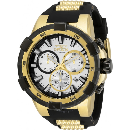 Invicta Aviator Chronograph Quartz Silver Dial Men's Watch