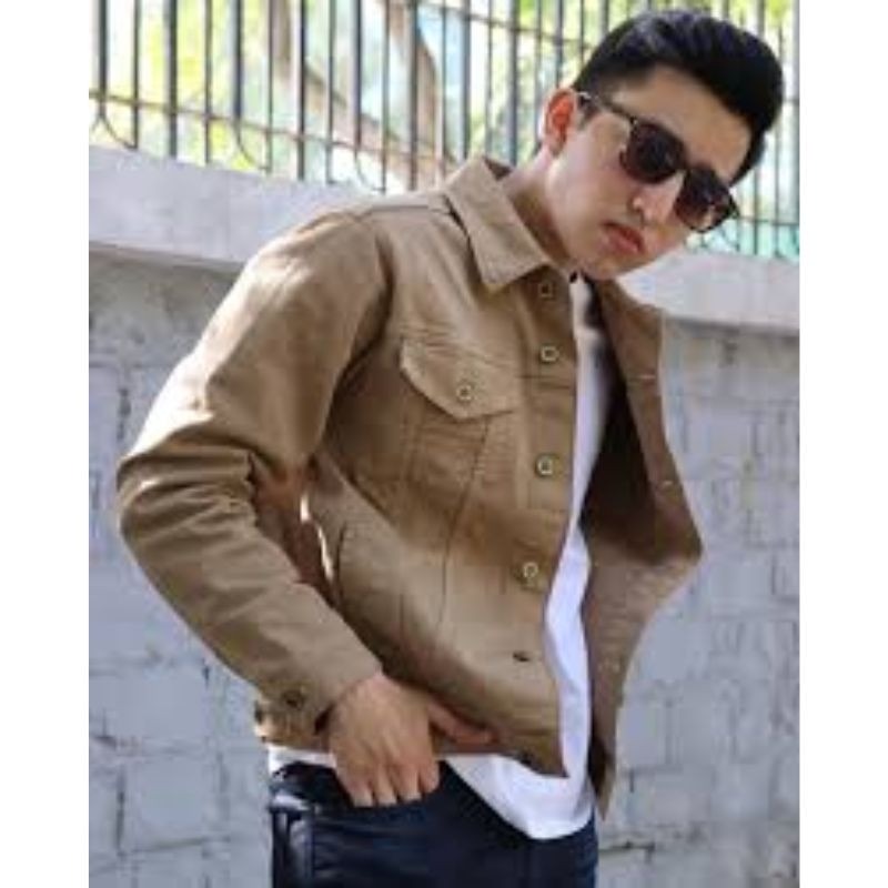 Aesthetic Gen Beige Denim Jacket -Unisex