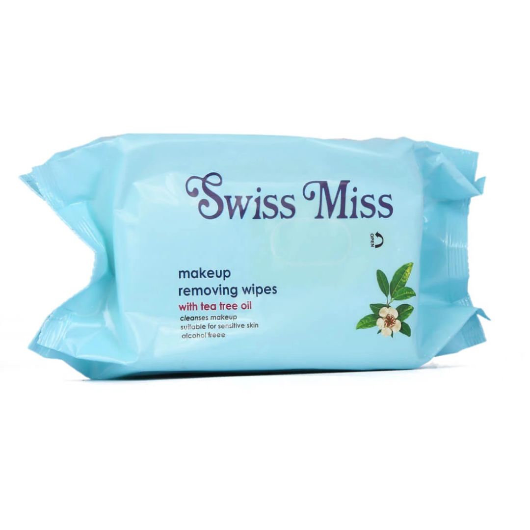 Swiss Miss Makeup Remover Wipes With Tea Tree Oil 60 Pcs