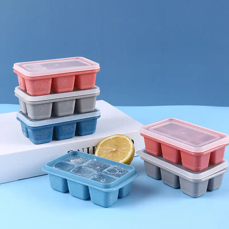Silicone Ice Cube Mould With DIY Lid