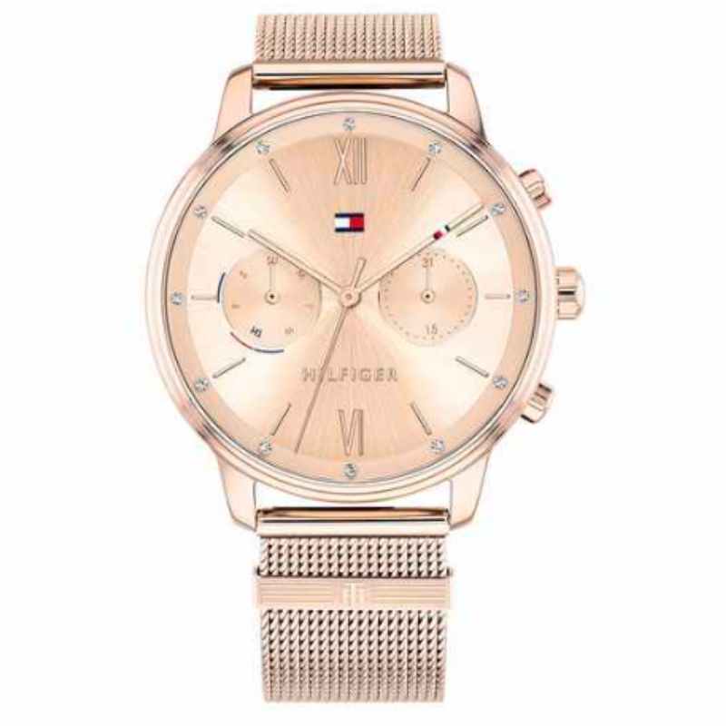 Tommy Hilfiger Women's Blake Round Shape Stainless Steel Analog Wrist Watch 38 mm - Carnation Gold - 1782303