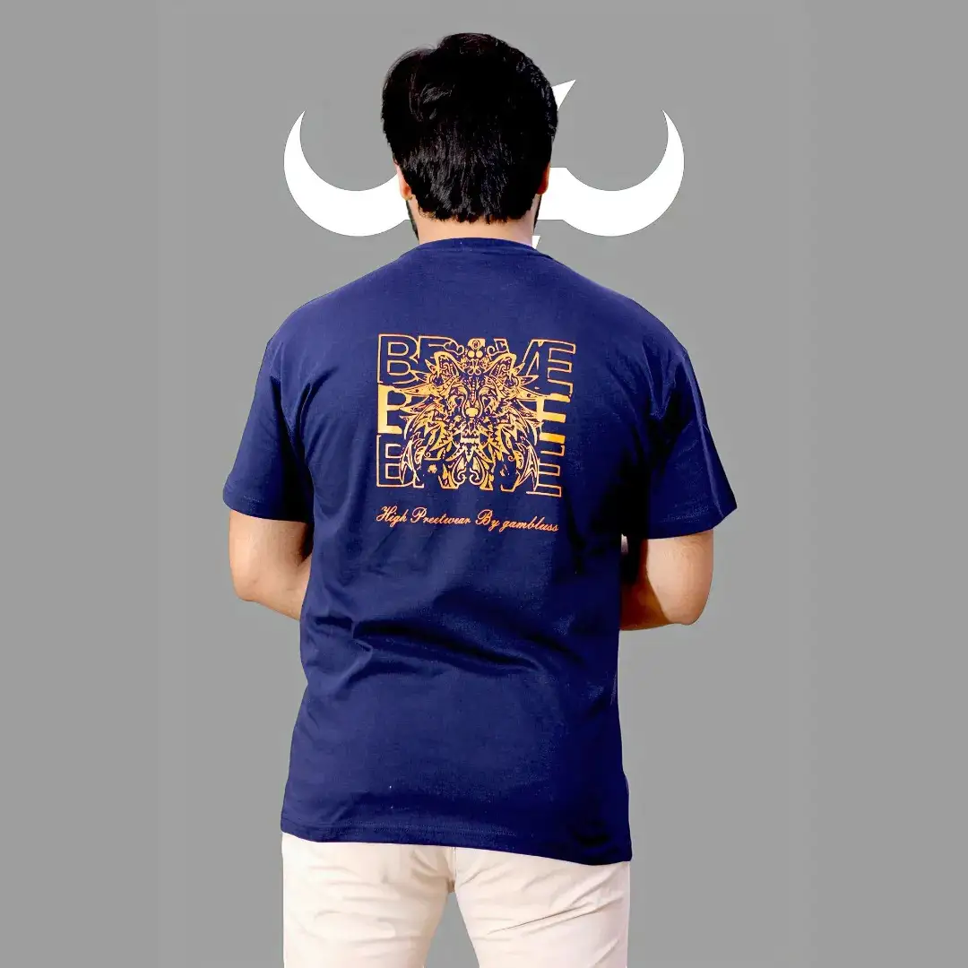 Gambluss streetwear Drop Shoulder summer jersey T-Shirt-Navy