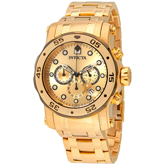 Invicta Pro Diver Chronograph Gold Dial Men's Watch 23670