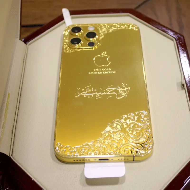 Apple iPhone 14 Pro 512GB 24kt Gold Plated - PTA Approved (With Certificate Of Authenticity)