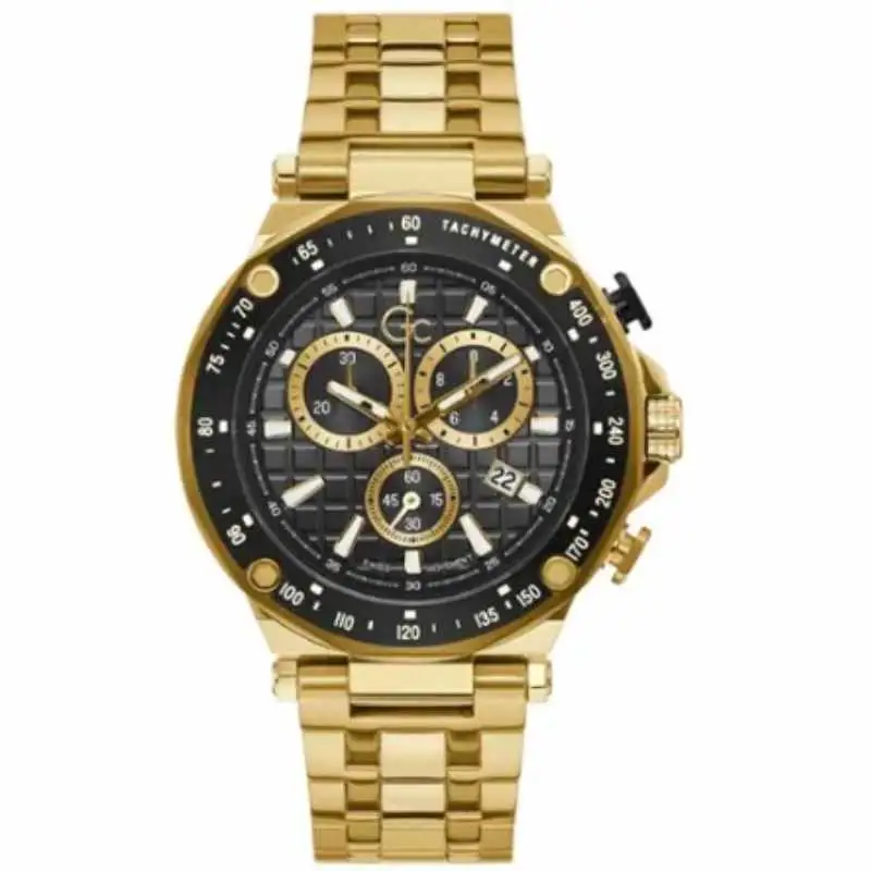 Gc Men's Spirit Sport Water Resistance Stainless Steel Chronograph Watch Y81001G2MF - 45 mm - Gold