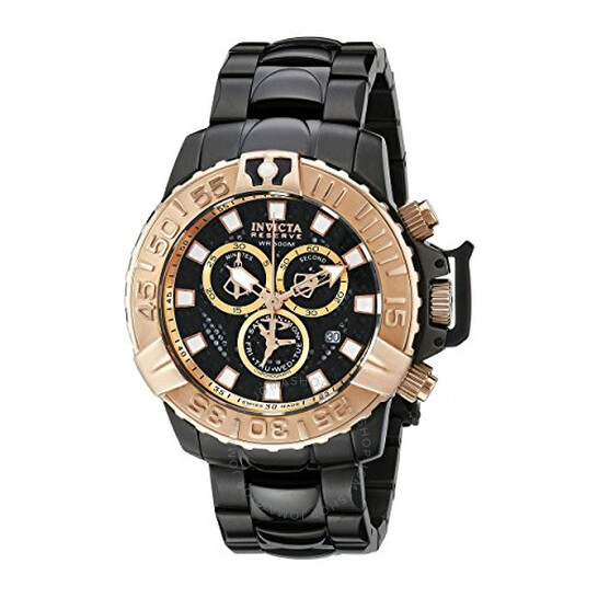 Invicta Subaqua Chronograph Black Dial Black Ion-plated Men's Watch