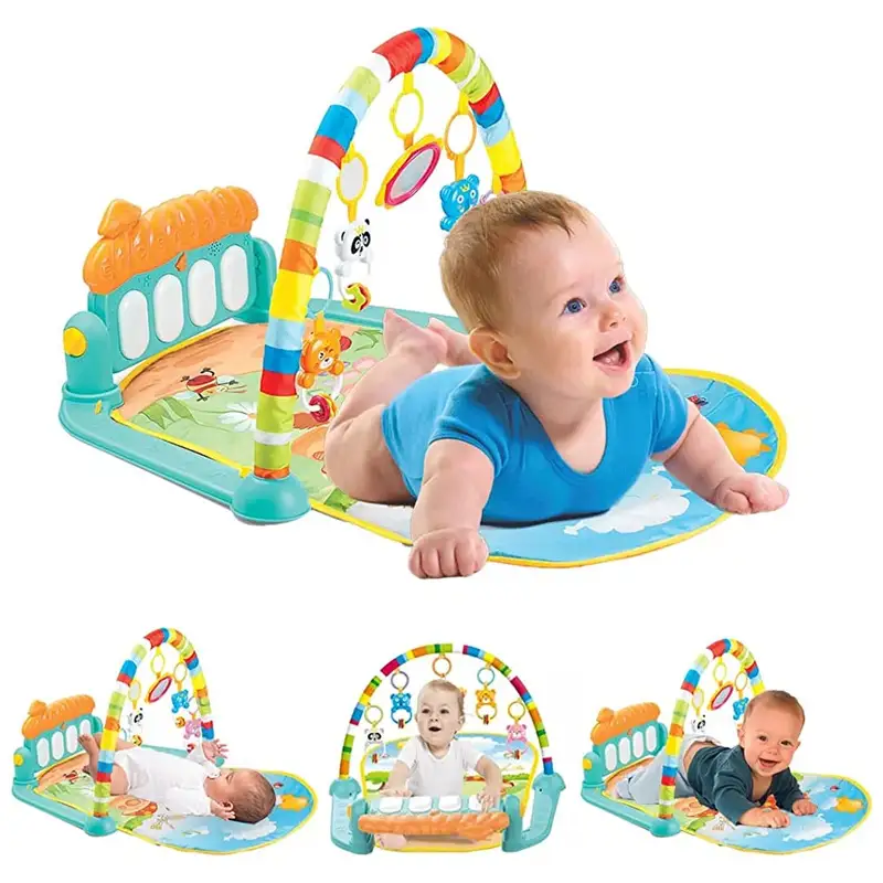 3 In 1 Newborn Baby Play Gym Piano Fitness Rack Mat