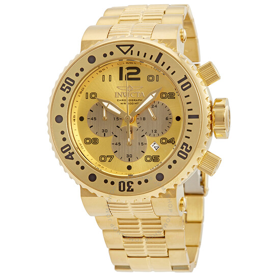 Invicta Pro Diver Chronograph Gold Dial Men's Watch