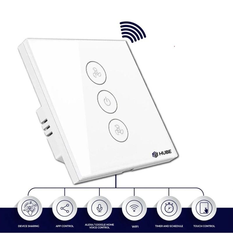 Hube Smart Wifi 100 Speed Fan Dimmer With Official Warranty