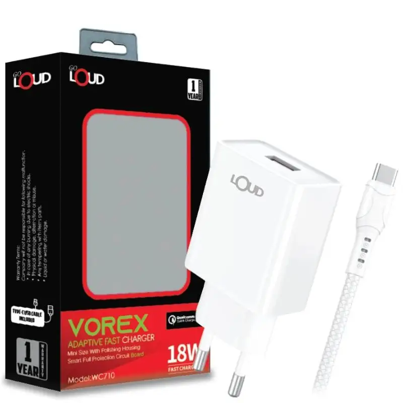 Loud WC710 Vintage 18W Adaptive Fast Wall Charger