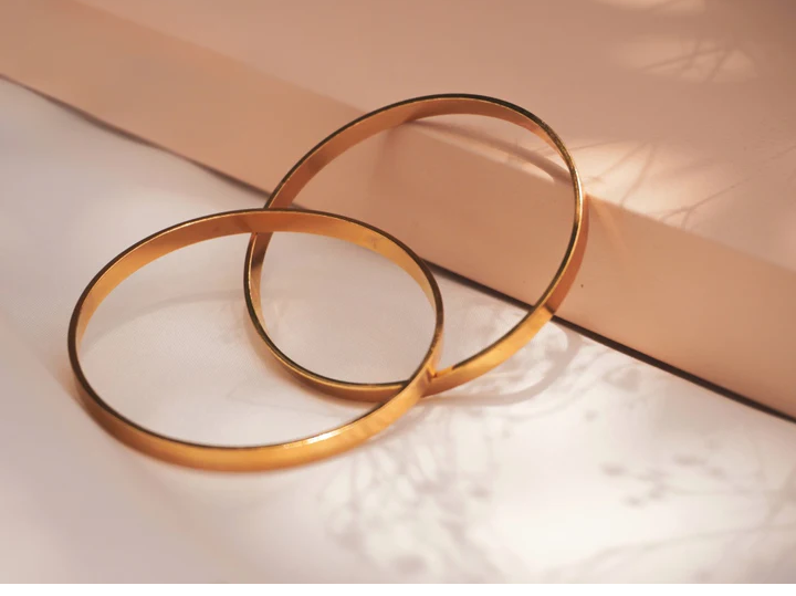 2pc Elegant Metal Bangle For Girls By BSM Online Mart