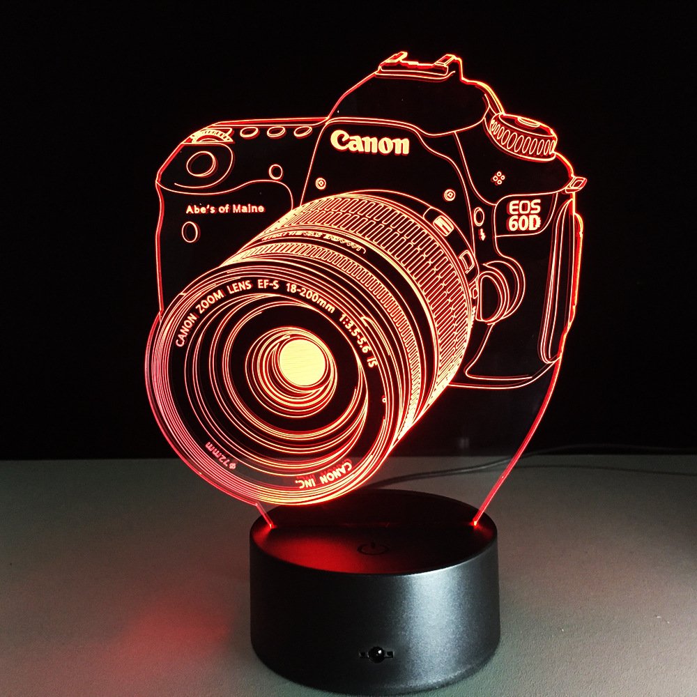 Canon Canon Camera 3d Acrylic Illusion Lamp Table Lamp