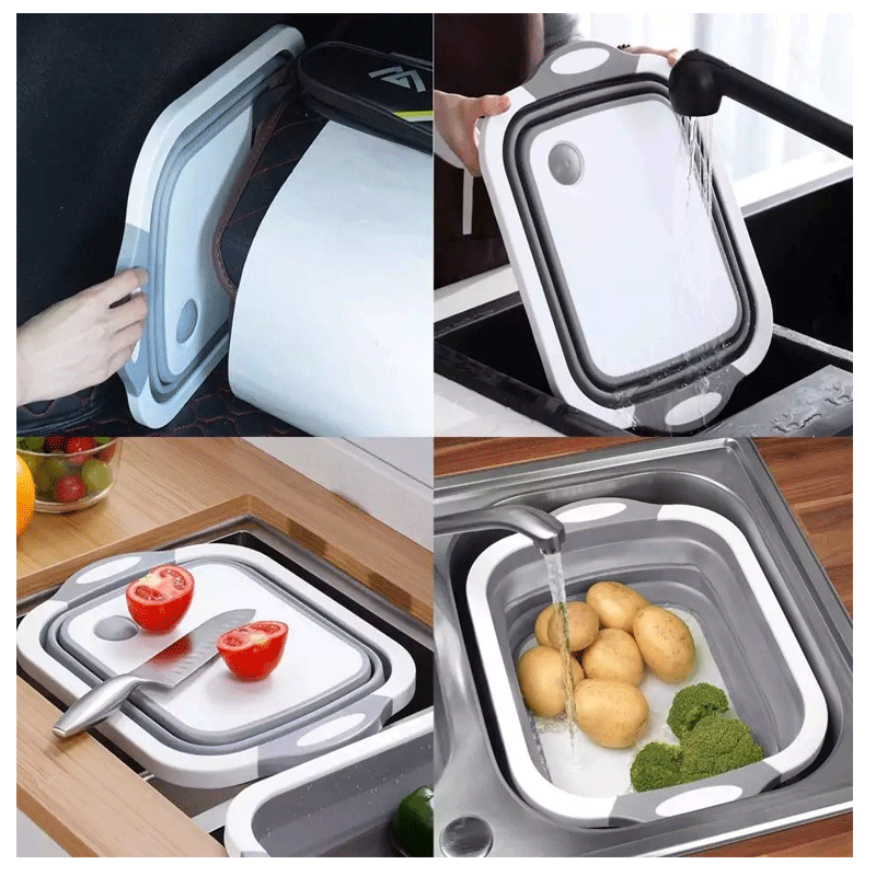 Foldable Dish Rack Cutting Board Portable Organizer