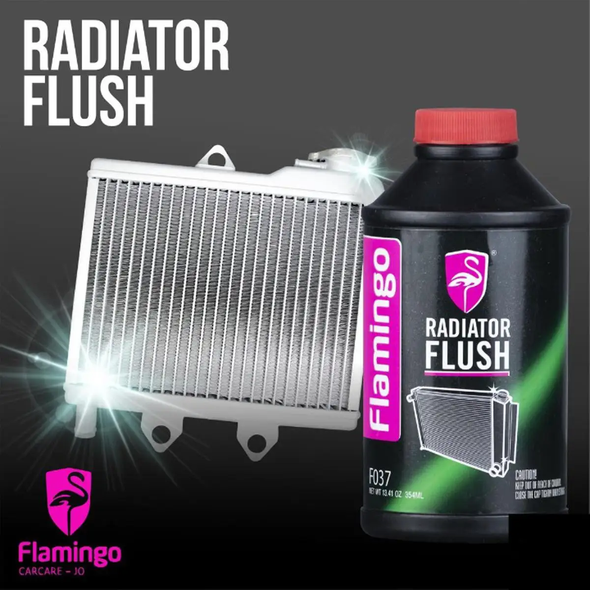 Flamingo Car Radiator Flush or Cleaner - 354ml