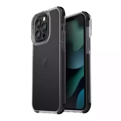 Uniq Hybrid iPhone 13 Pro Combat Phone Case – Carbon (Black)