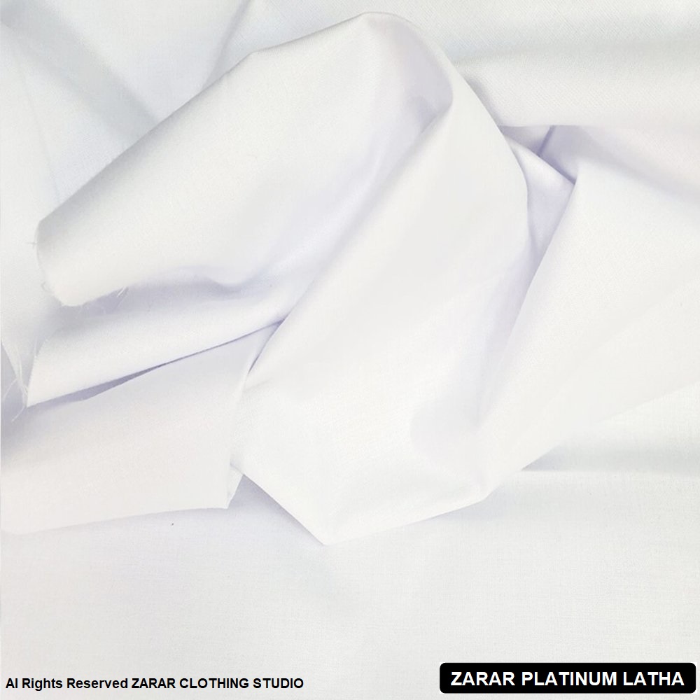 ZARAR PLATINUM LATHA (White) | ZARAR CLOTHING STUDIO Collections