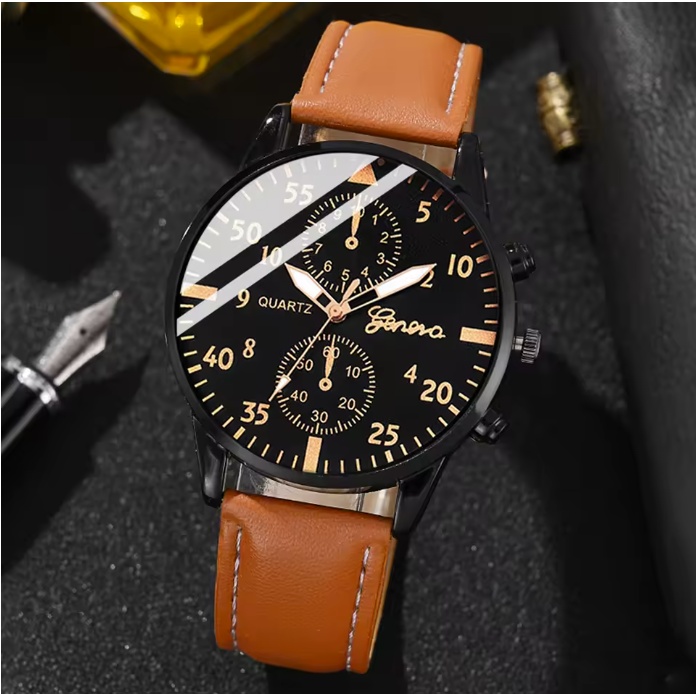 New Hip Hop Mens Fashion Watches Luxury Male Clock Wristwatch Sport MensWrist Watch Bracelet Set Relogio Masculino