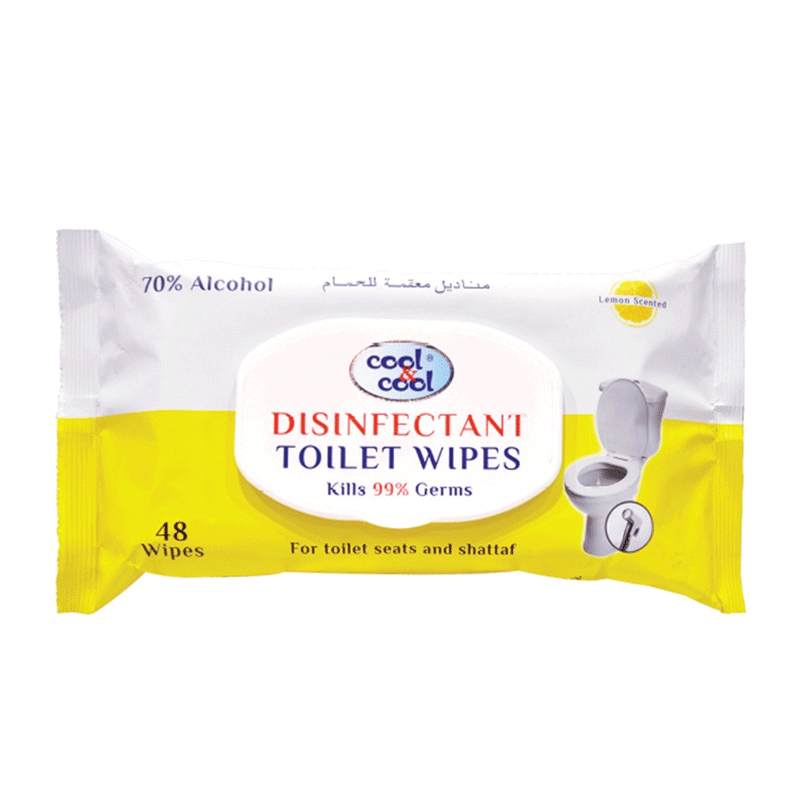 Cool & Cool Disinfectant Toilet Wipes 48's