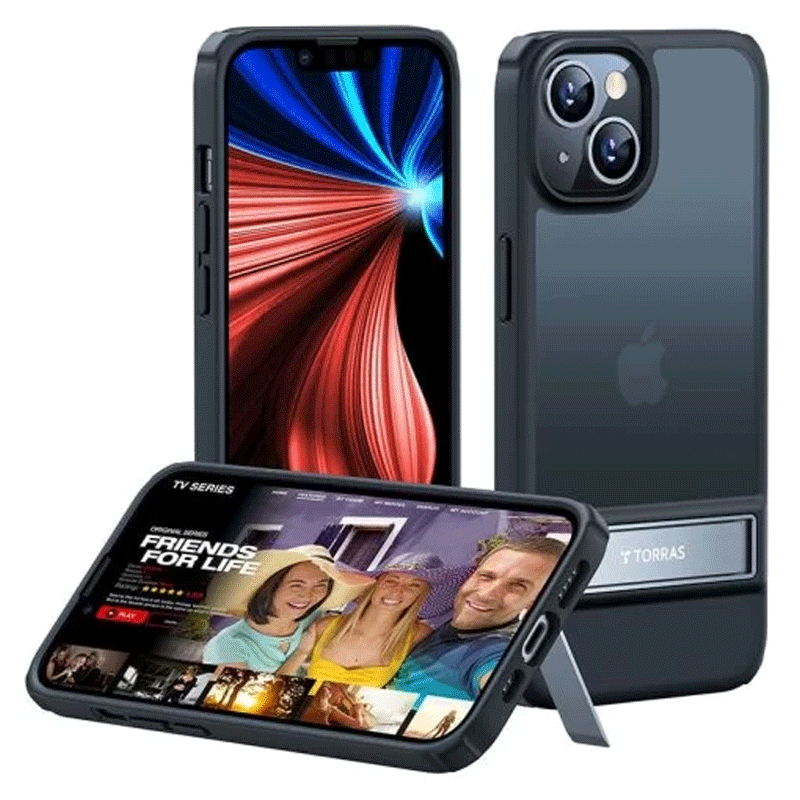 Torras MarsClimber Series Phone Case for iPhone 14 6.1 Ich – Black