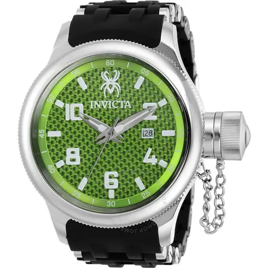 Invicta Russian Diver Quartz Green Dial Men's Watch