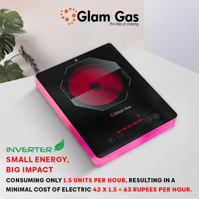 Glam Gas Hot Glow-912 (Pink) Built In Infrared Ceramic Cooker With Official Warranty