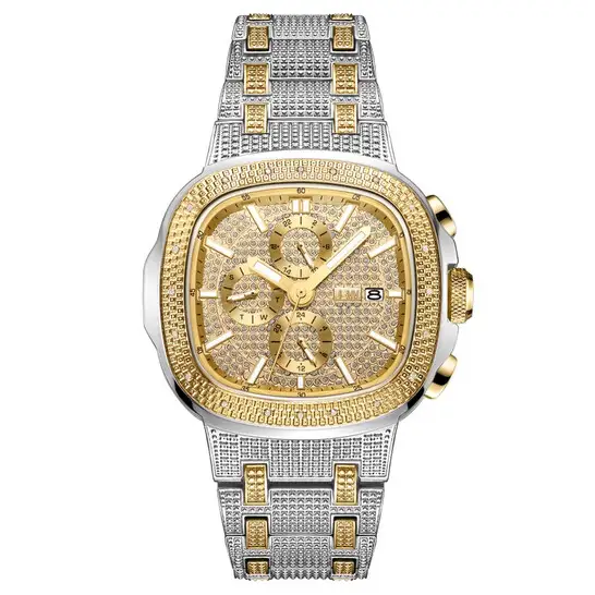 JBW Heist Quartz Diamond Gold Dial Men's Watch