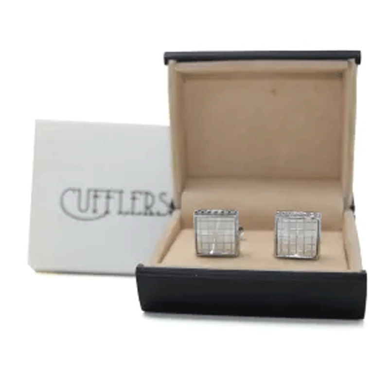 Cufflers Novelty Square Cufflinks CU-2009 with Free Gift Box