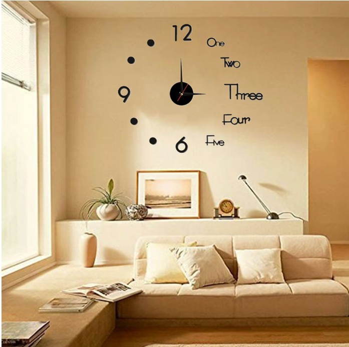 2022 New 3D Roman Numeral Acrylic Mirror Wall Clock Sticker Fashion DIY Quartz Clocks Watch Home Decoration Living Room Stickers