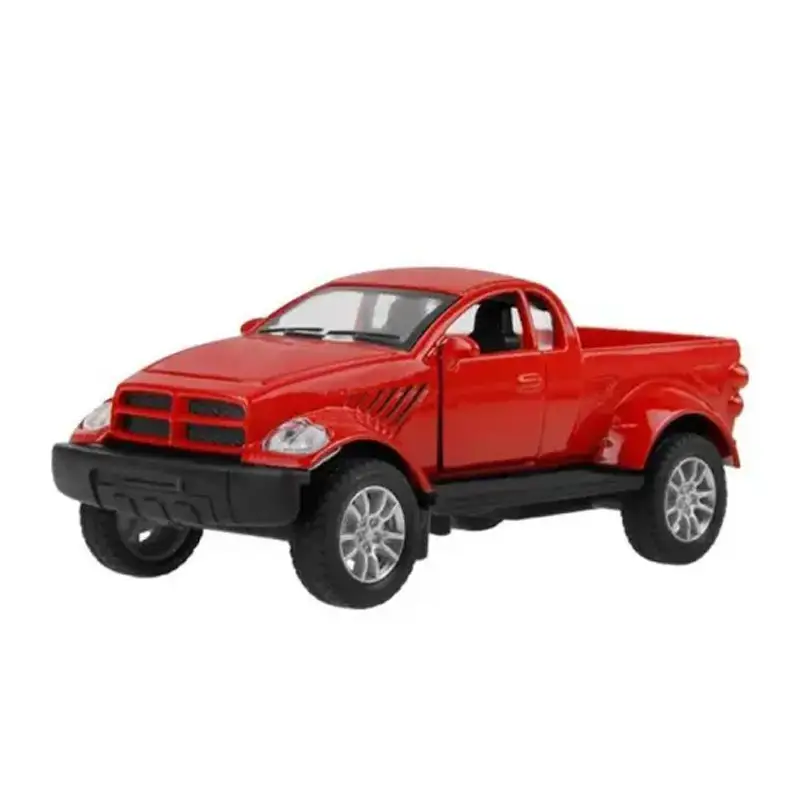 Pickup Truck 1:32 Scaled Model Metal Pull Back Die - Red