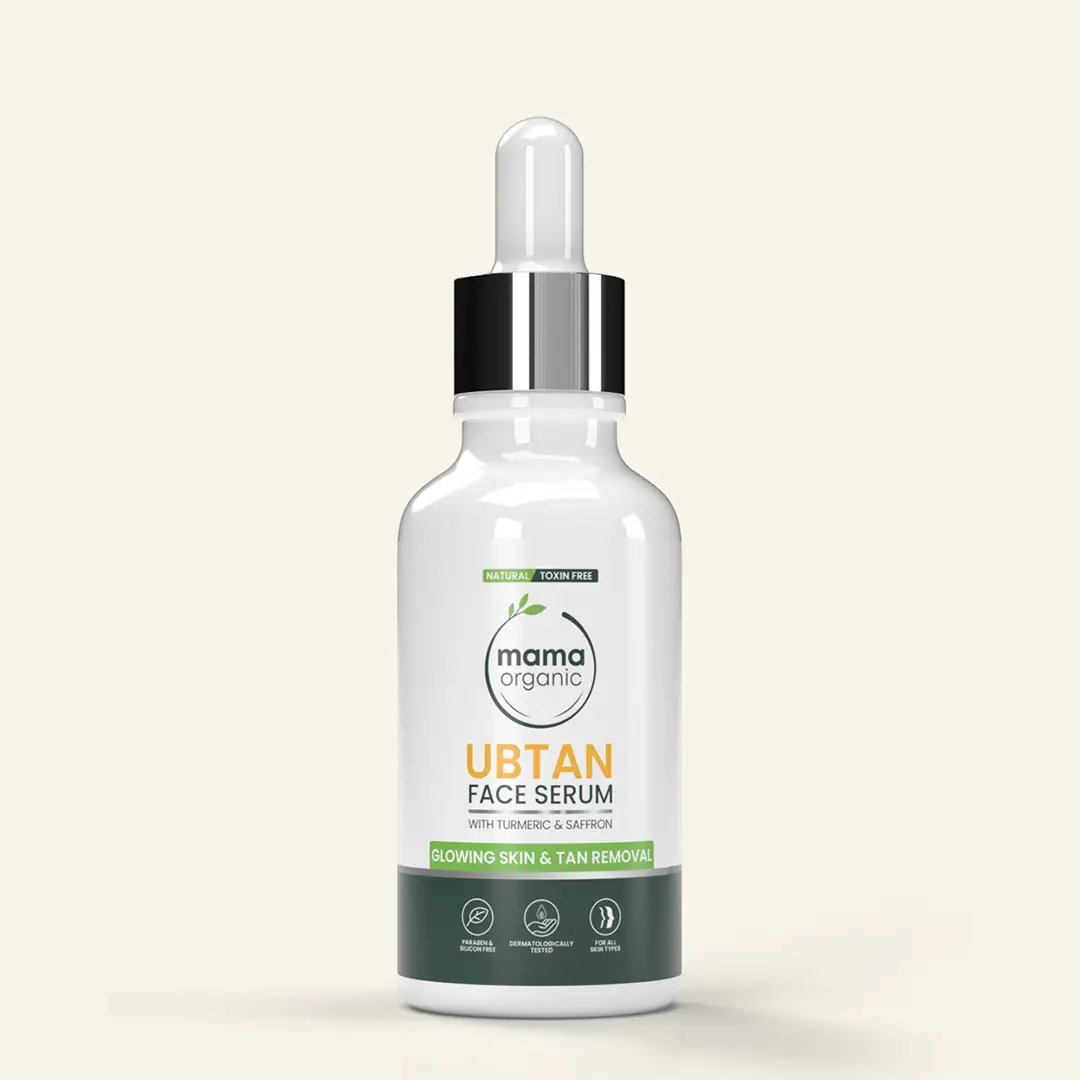 Mama Organic Ubtan Face Serum For Skin Glow & Tan Removal With Turmeric & Saffron - 30ml
