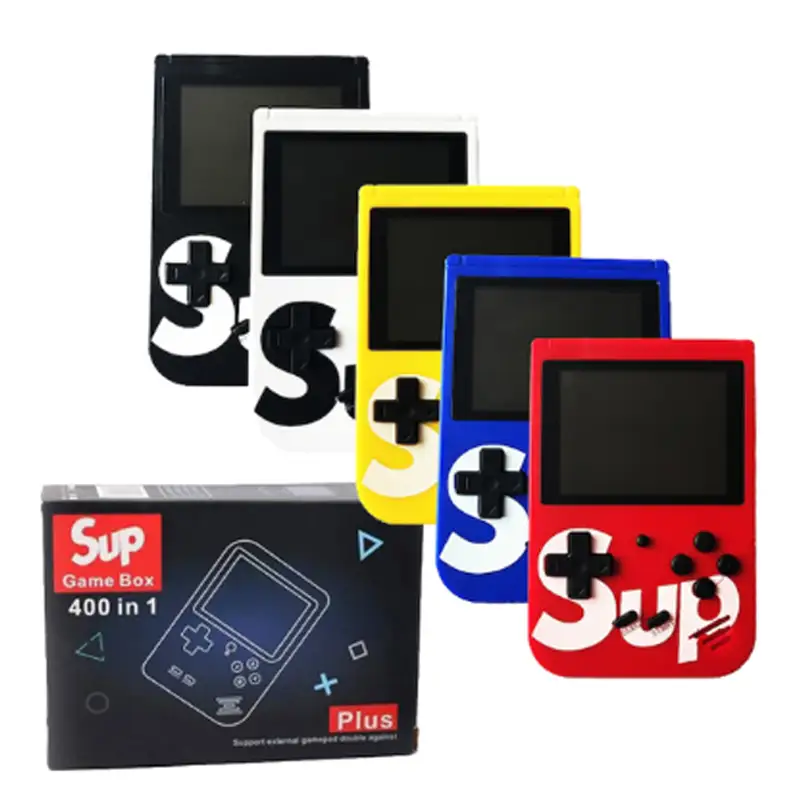 SUP 400 in 1 Games Retro Game Box Console Handheld Game PAD Gamebox - Yellow